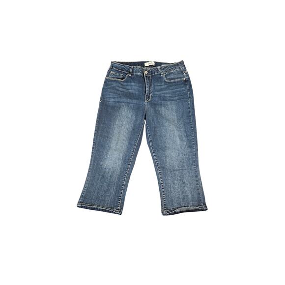 Angels Cropped Capri Stretch Denim Jeans - Picture 1 of 5